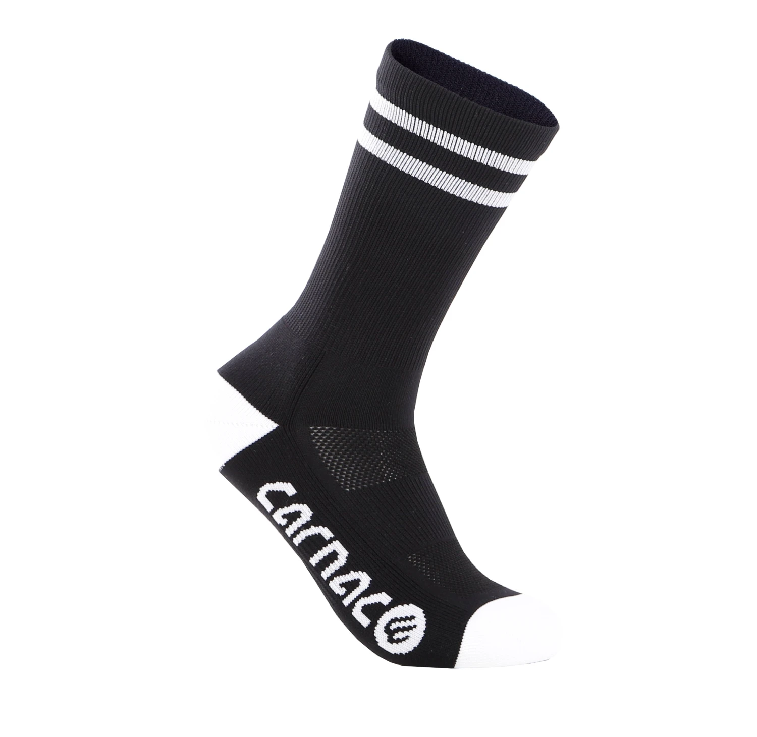 Carnac Stripe Perform Cycling Socks / Black & White 3 Carnac Stripe Perform Cycling Socks / Black & White