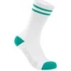 Carnac Stripe Perform Cycling Socks / White & Teal -GearNest Sale Store CLCASTRPCSWTE P1