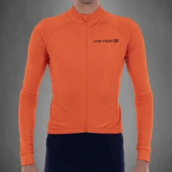 Carnac Men's Long Sleeve Cycling Jersey -GearNest Sale Store Long sleave jersey orange model