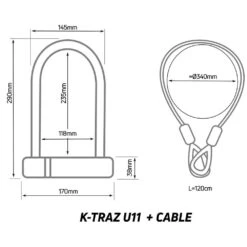 Zefal K-Traz U11 Bicycle Cable Lock -GearNest Sale Store zl331 02